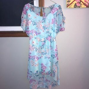 Floral blue dress